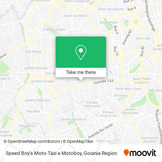 Speed Boy's Moto-Táxi e Motoboy map