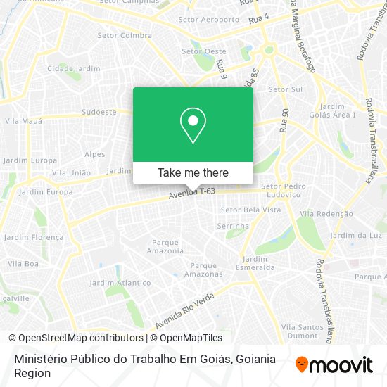 Ministério Público do Trabalho Em Goiás map