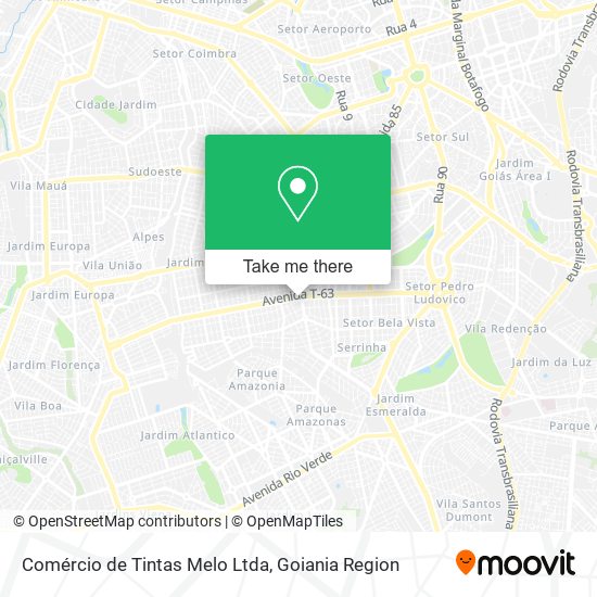 Comércio de Tintas Melo Ltda map