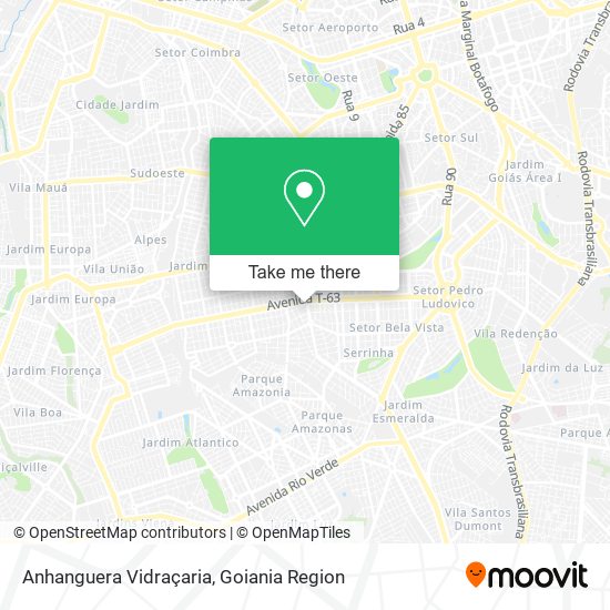 Anhanguera Vidraçaria map