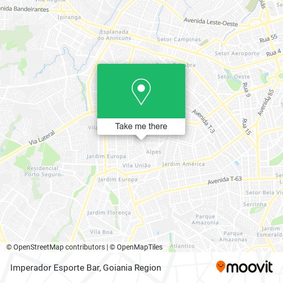 Mapa Imperador Esporte Bar