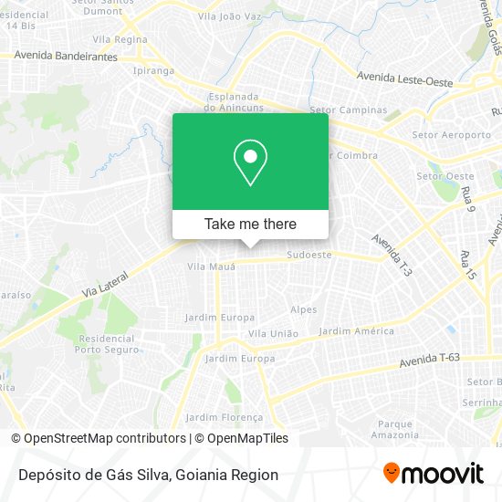 Mapa Depósito de Gás Silva