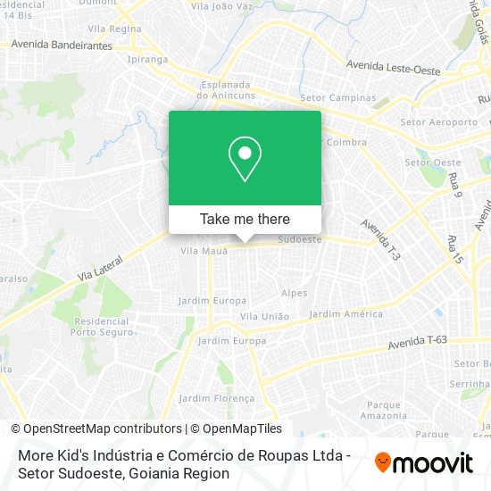 More Kid's Indústria e Comércio de Roupas Ltda - Setor Sudoeste map