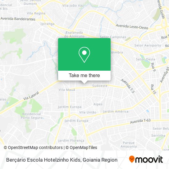 Berçário Escola Hotelzinho Kids map