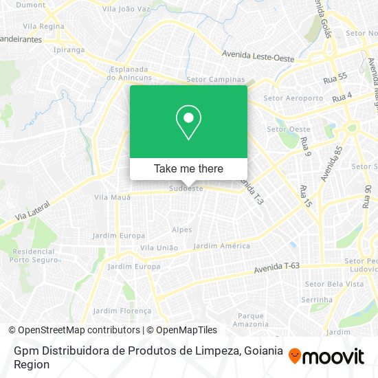 Mapa Gpm Distribuidora de Produtos de Limpeza