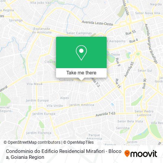 Mapa Condominio do Edificio Residencial Mirafiori - Bloco a