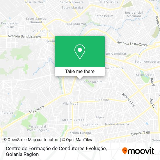 Centro de Formação de Condutores Evolução map