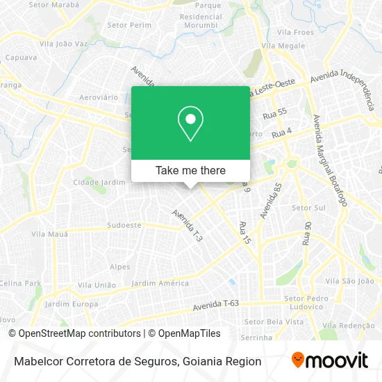 Mabelcor Corretora de Seguros map