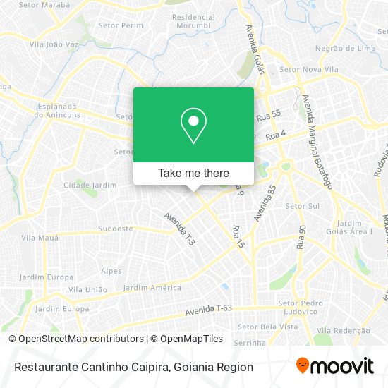 Mapa Restaurante Cantinho Caipira