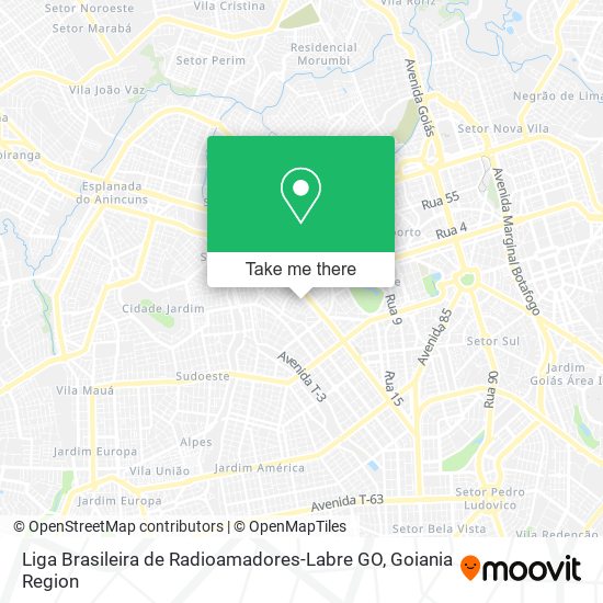 Mapa Liga Brasileira de Radioamadores-Labre GO