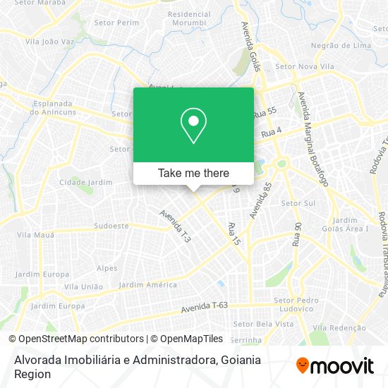 Mapa Alvorada Imobiliária e Administradora