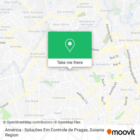 América - Soluções Em Controle de Pragas map