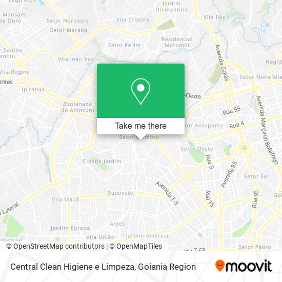 Mapa Central Clean Higiene e Limpeza