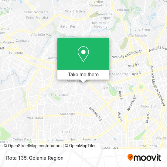 Rota 135 map