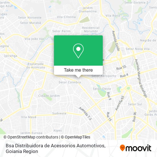 Bsa Distribuidora de Acessorios Automotivos map