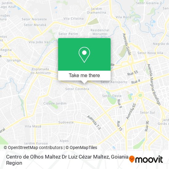 Mapa Centro de Olhos Maltez Dr Luiz Cézar Maltez