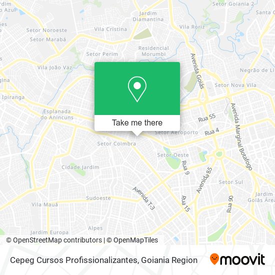 Mapa Cepeg Cursos Profissionalizantes