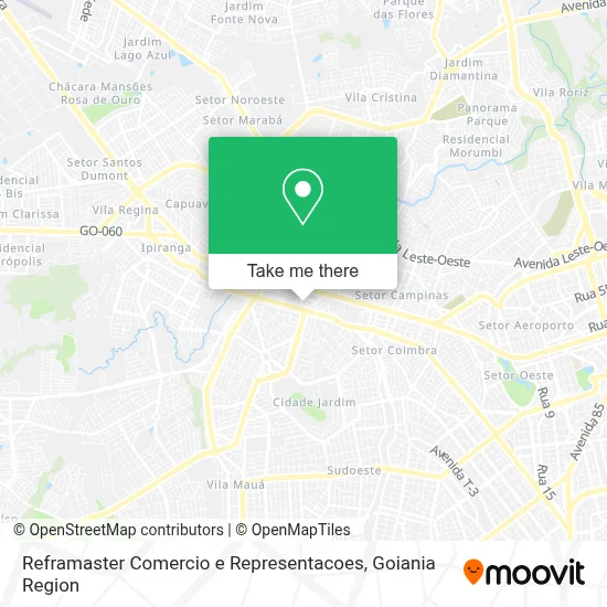 Reframaster Comercio e Representacoes map