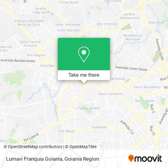 Lumavi Franquia Goiania map