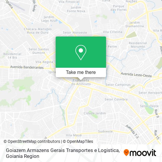Goiazem Armazens Gerais Transportes e Logistica map