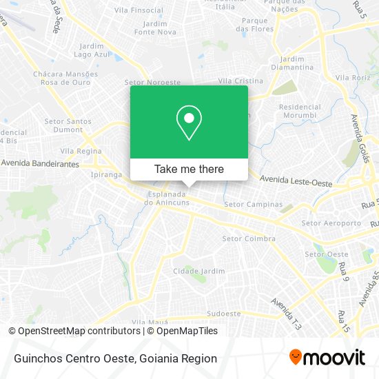 Mapa Guinchos Centro Oeste