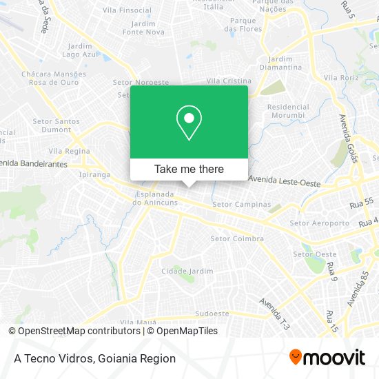 A Tecno Vidros map