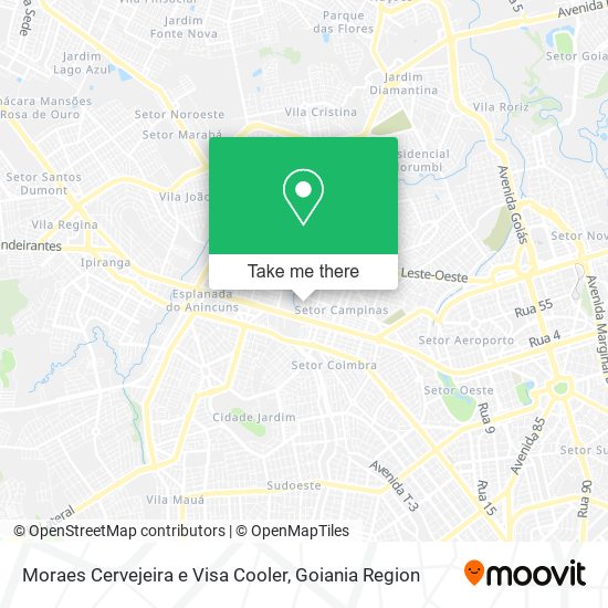 Mapa Moraes Cervejeira e Visa Cooler