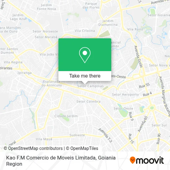 Kao F.M Comercio de Moveis Limitada map