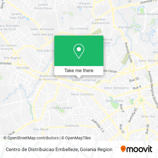 Centro de Distribuicao Embelleze map