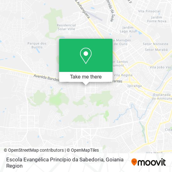 Mapa Escola Evangélica Princípio da Sabedoria