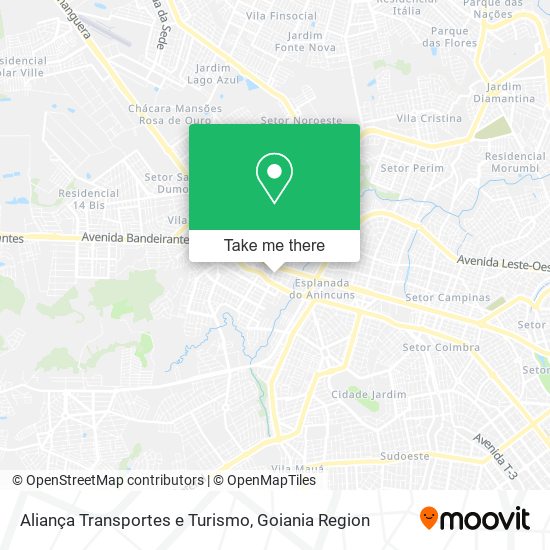 Aliança Transportes e Turismo map