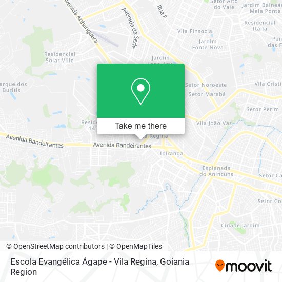 Mapa Escola Evangélica Ágape - Vila Regina