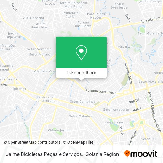 Jaime Bicicletas Peças e Serviços. map