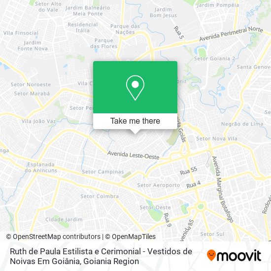 Mapa Ruth de Paula Estilista e Cerimonial - Vestidos de Noivas Em Goiânia