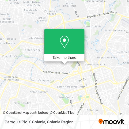 Paróquia Pio X Goiânia map