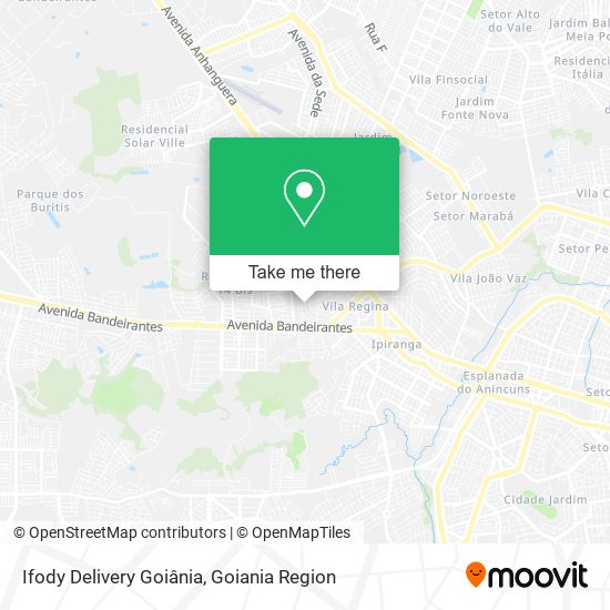 Mapa Ifody Delivery Goiânia