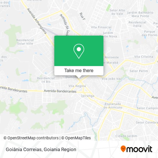 Goiânia Correias map