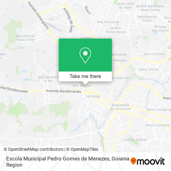 Mapa Escola Municipal Pedro Gomes de Menezes