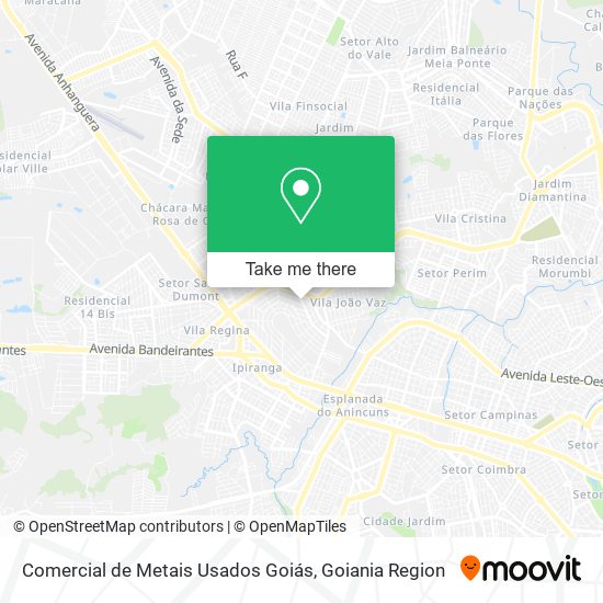 Mapa Comercial de Metais Usados Goiás