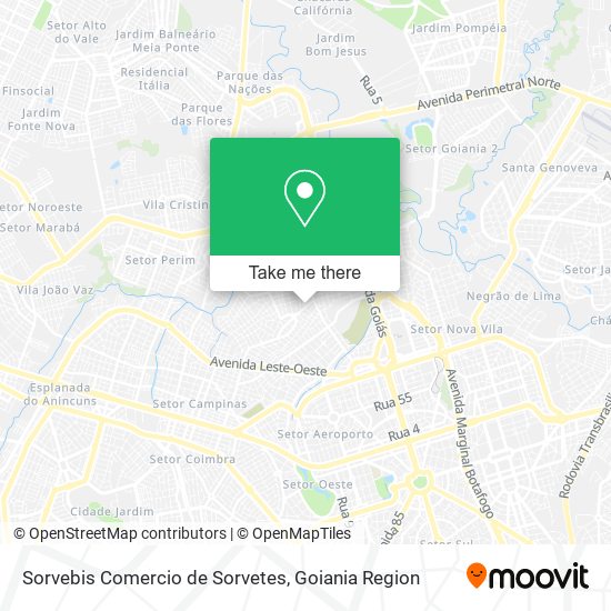 Sorvebis Comercio de Sorvetes map