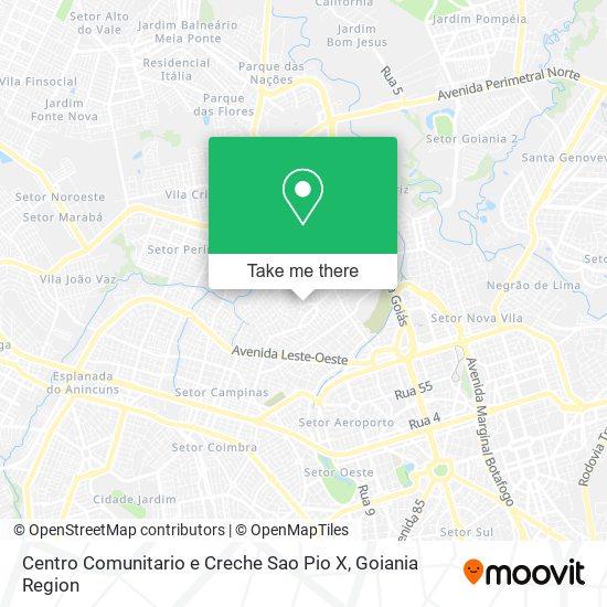Mapa Centro Comunitario e Creche Sao Pio X