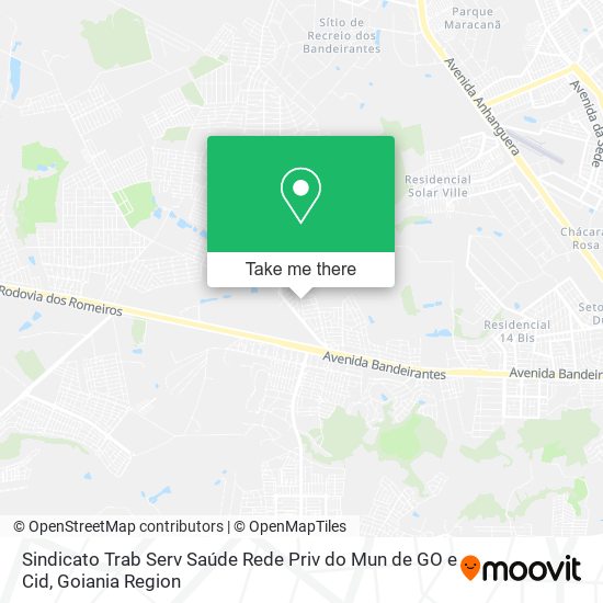 Mapa Sindicato Trab Serv Saúde Rede Priv do Mun de GO e Cid