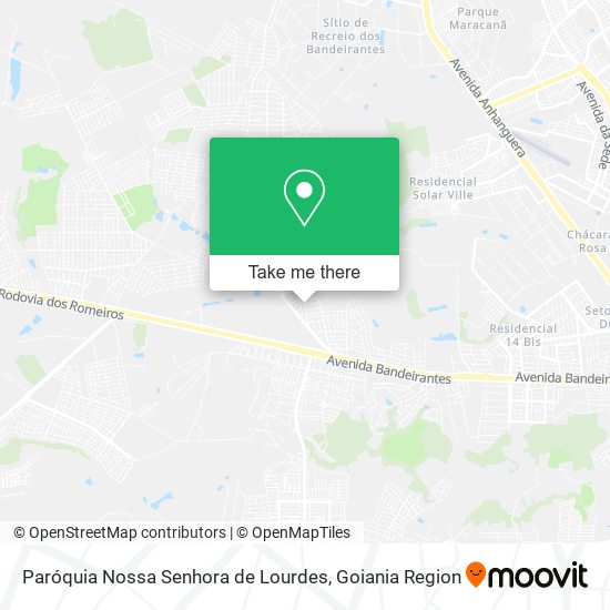 Mapa Paróquia Nossa Senhora de Lourdes