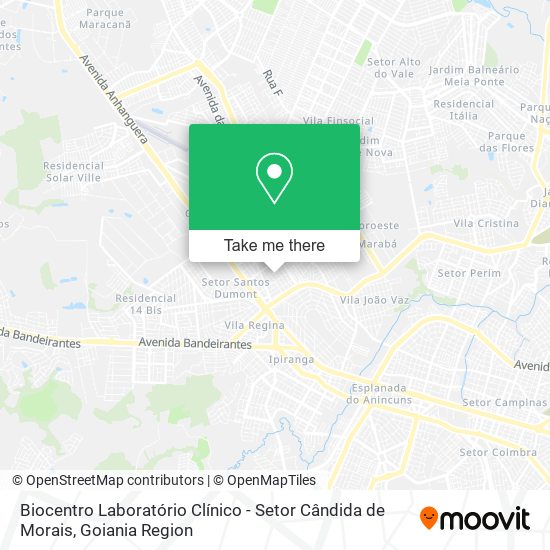 Mapa Biocentro Laboratório Clínico - Setor Cândida de Morais