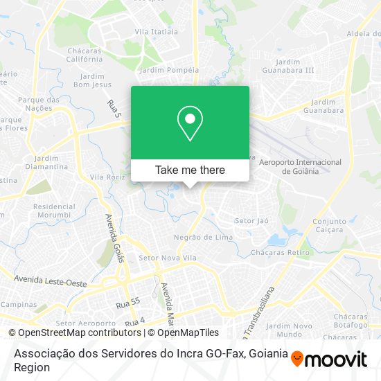 Mapa Associação dos Servidores do Incra GO-Fax