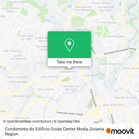 Mapa Condomínio do Edifício Goiás Center Moda