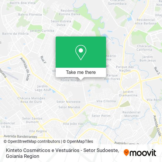 Kinteto Cosméticos e Vestuários - Setor Sudoeste map