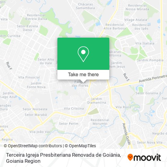 Terceira Igreja Presbiteriana Renovada de Goiânia map