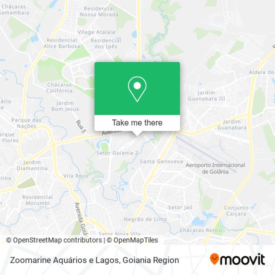 Mapa Zoomarine Aquários e Lagos