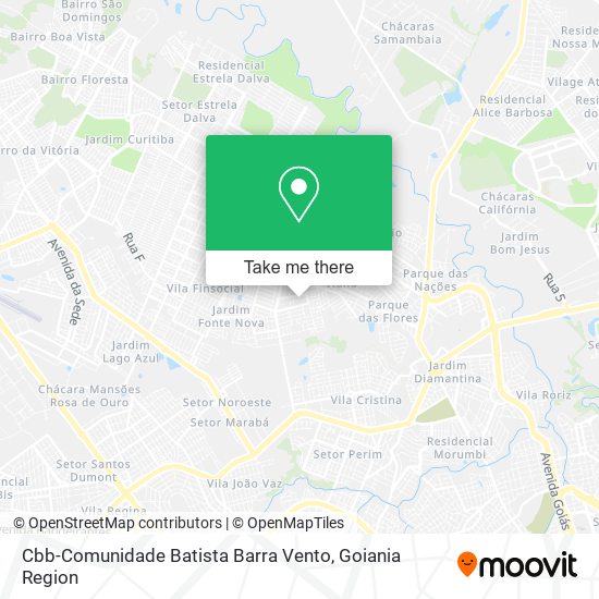 Mapa Cbb-Comunidade Batista Barra Vento